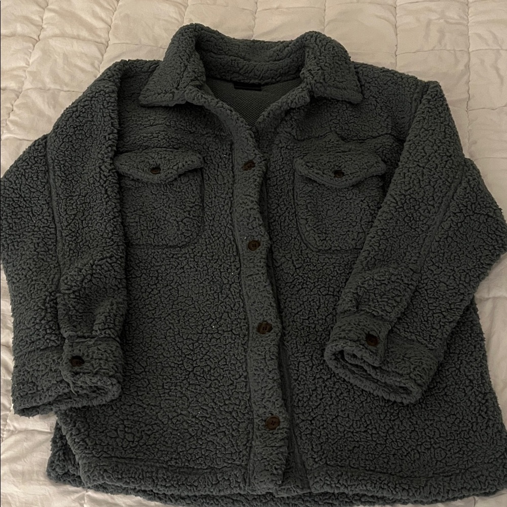 32 Degrees Green Sherpa Jacket